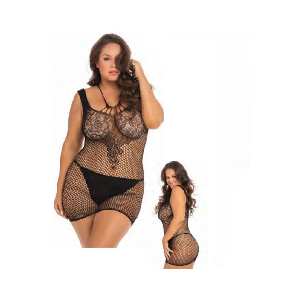 Absolutist Lace And Net Dress Black Queen