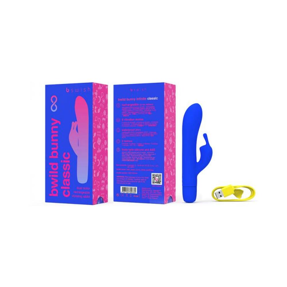 B Swish Bwild Bunny Infinite Classic Vibrator Pacific Blue
