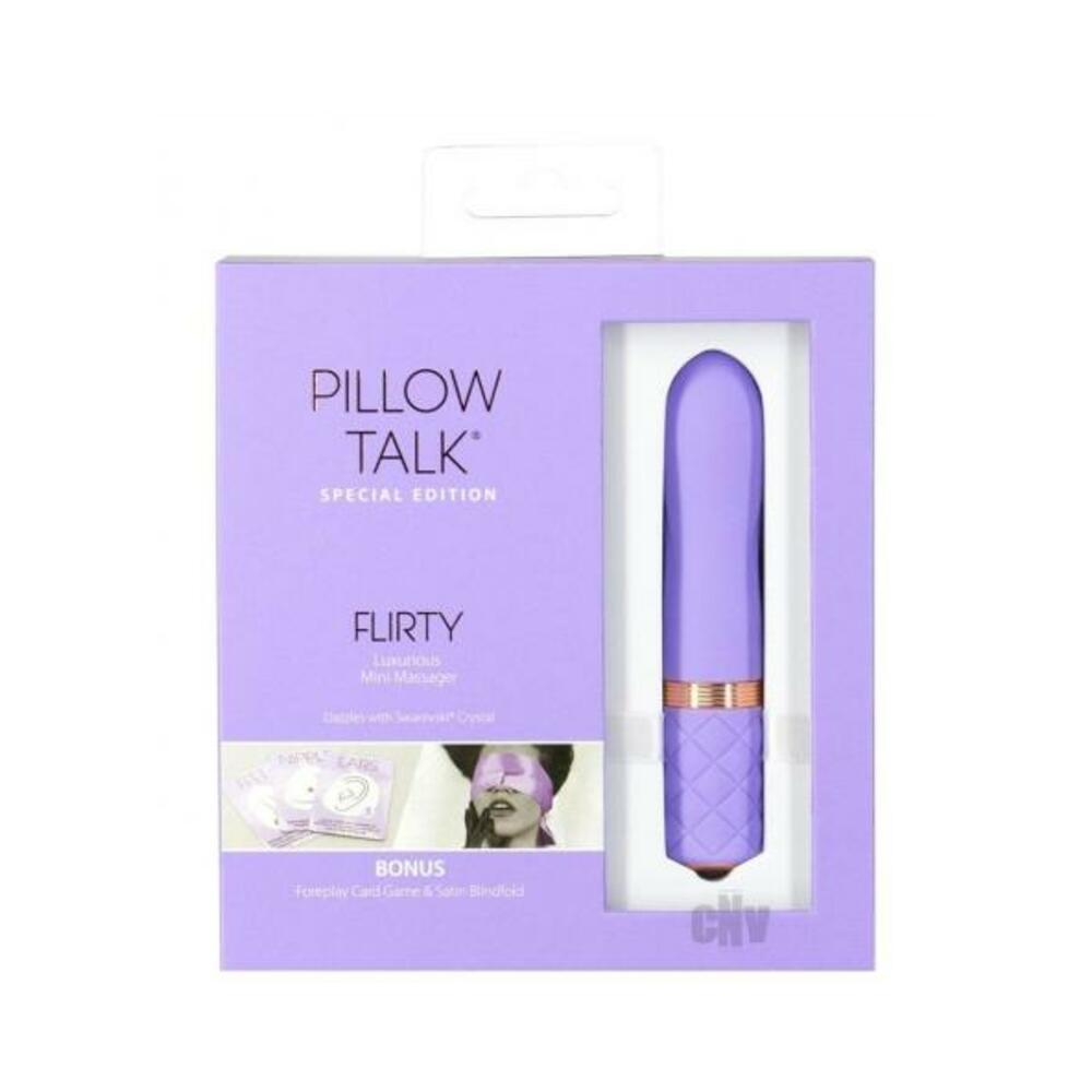Pillow Talk Special Edition Flirty Mini Massager With Swarovski Crystal Purple