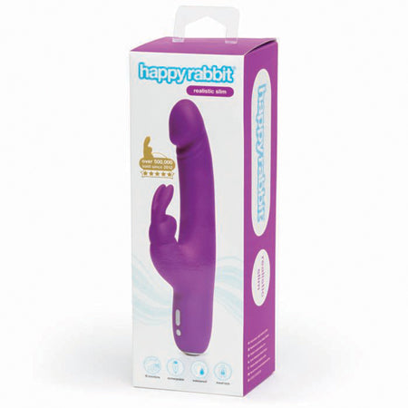 Happy Rabbit Slimline Realistic - Purple