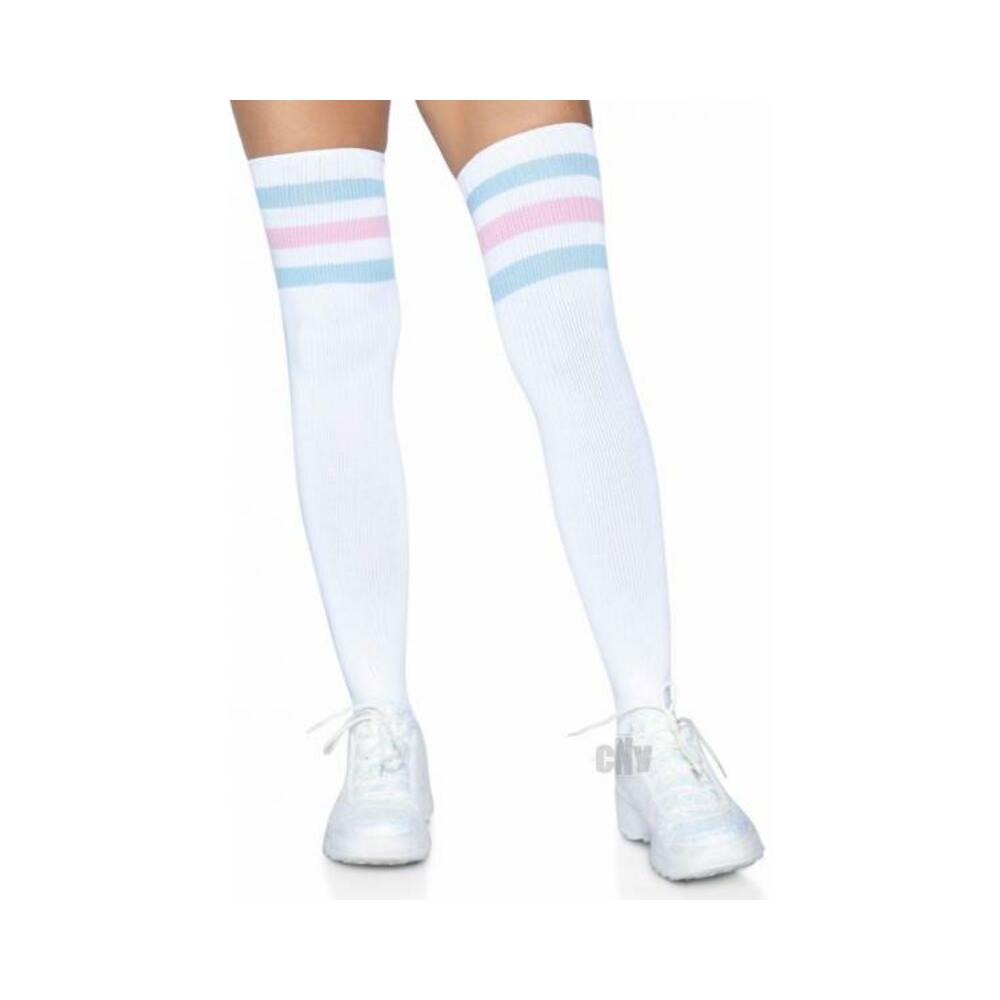 Athlete Thigh Hi 3 Stripe Top Os Pnk/blu