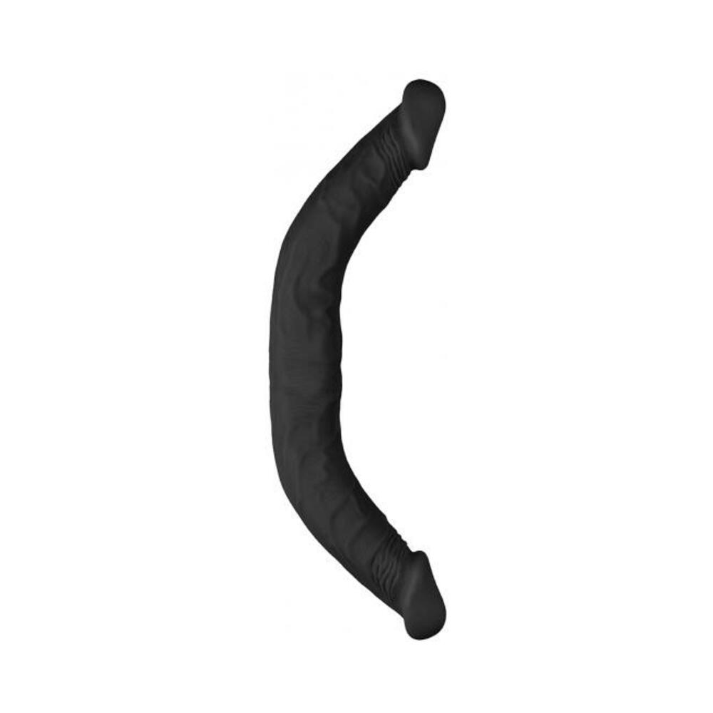 Realrock Skin Double Dong 18 In. Flexible Dual-ended Dildo Black