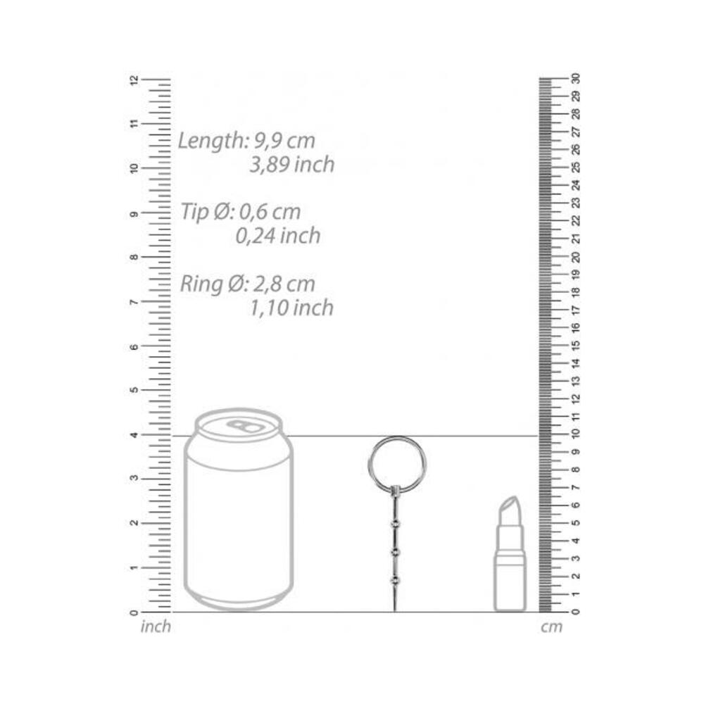 Ouch! Urethral Sounding - Metal Plug - Beaded - 6 Mm