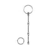 Ouch! Urethral Sounding - Ribbed Plug With Ring - 8 Mm
