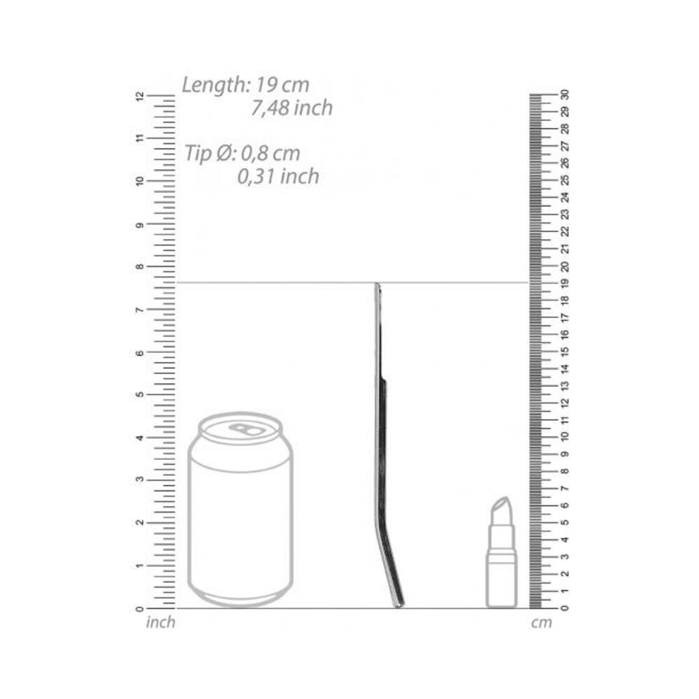 Ouch! Urethral Sounding - Metal Dilator - Curved - 8 Mm