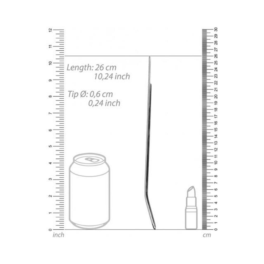 Ouch! Urethral Sounding - Metal Dilator - Curved - 6 Mm