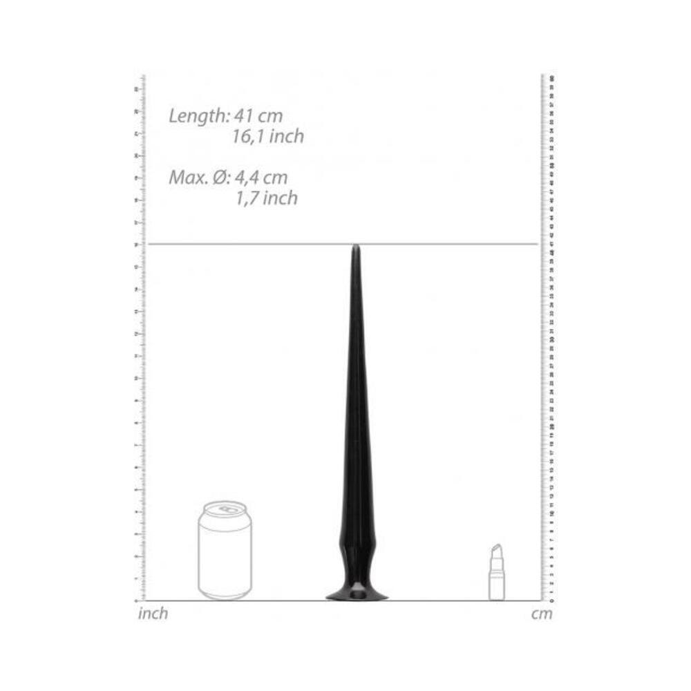 Ouch! Ass Spike Dildo 16.5 In. Black