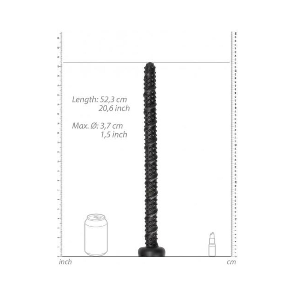 Ouch! Ass Textured Snake Dildo 21 In. Black