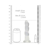 Realrock Non Realistic Dildo W Suction Cup 7in Transparent