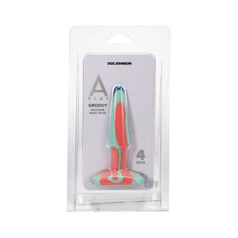 A-play Groovy 4 In. Silicone Anal Plug Sunrise