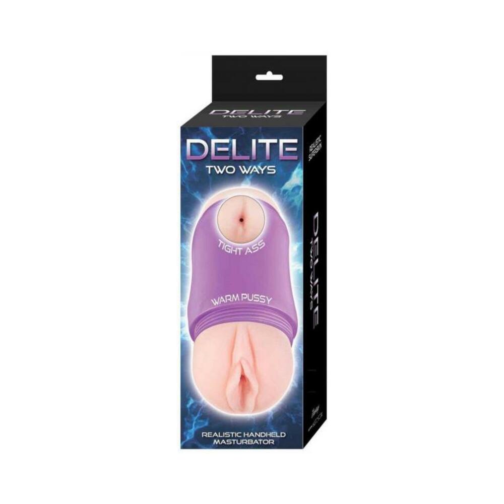 Delite Two Ways Vagina & Ass Beige