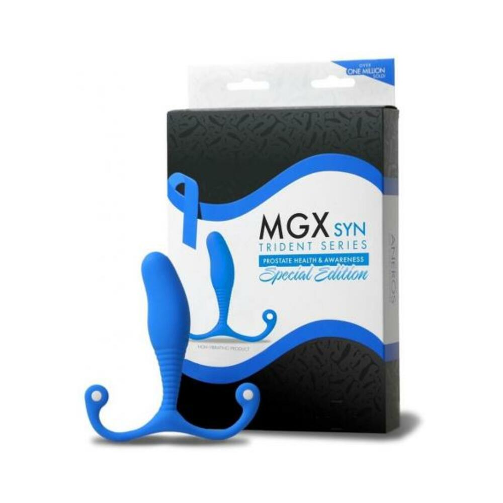 Aneros Special Edition Mgx Syn Trident Series Prostate Stimulator - Blue