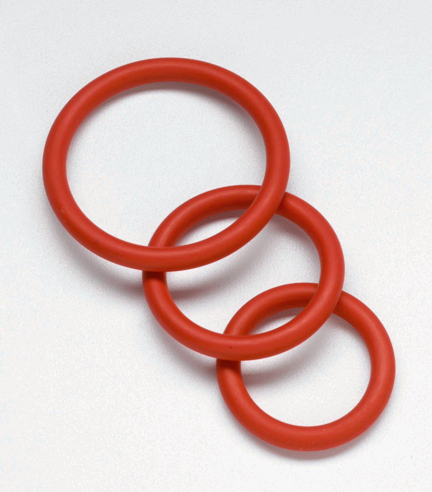 Spartacus Nitrile Cock  Ring Set - Red Pack of 3
