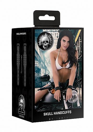 Ouch! Skulls And Bones Handcuffs With Skulls Black