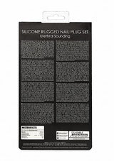 Silicone Rugged Nail Plug Set - Urethral Sounding -  Black