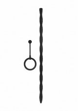 Silicone Plug & Cock Ring Set - Urethral Sounding - Black