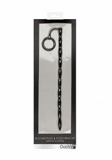 Silicone Plug & Cock Ring Set - Urethral Sounding - Black