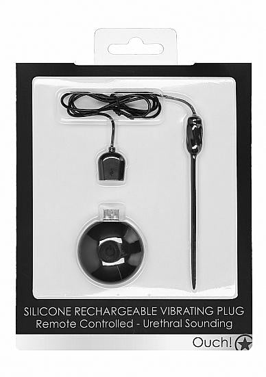 Silicone Rechargeable Vibrating Plug Remote Controlled - Urethra