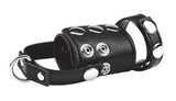 C & Ball Gear Cock Ring with Ball Stretcher 2 inches Black