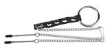 C & B Gear Cock Ring with Nipple Clamps Tweezers