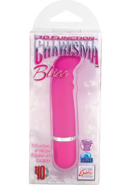 10 Function Charisma Bliss Vibrator Waterproof Pink 3.25 Inch