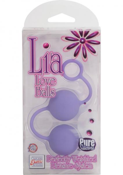 LIA LOVE BALLS WEIGHTED 8 INCH PURE SILICONE PURPLE