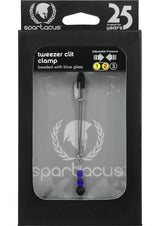 Beaded Clit Clamp With Tweezer Tip Blue