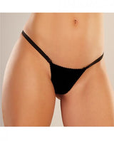 Adore Between The Cheats Wetlook Panty Black O/S