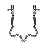 Fetish Fantasy Adjustable Nipple Chain Clamps Black