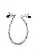 M2M Nipple Clamps Alligator Ends With Chain Chrome