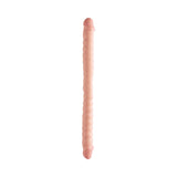 Basix Rubber Works - 18in. Ribbed Double Dong Beige