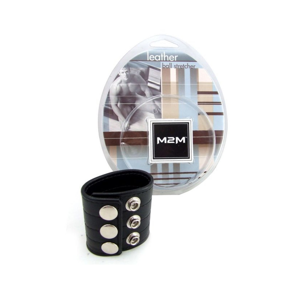 M2M Ball Stretcher Leather 2 inches Black