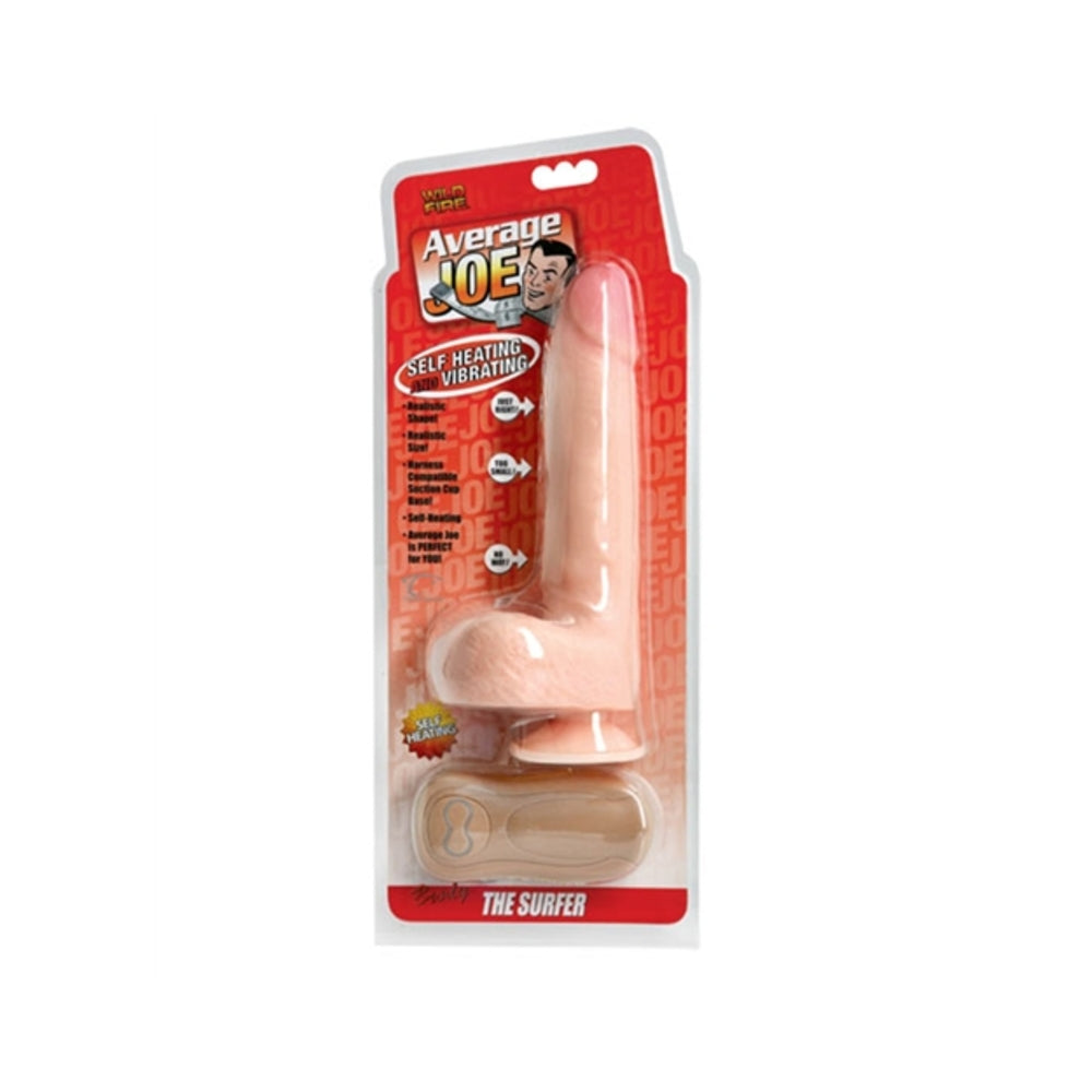 Average Joe The Surfer Brody Vibrating Heating Dildo Beige