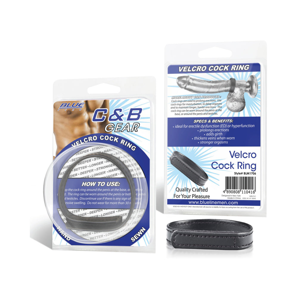C & B Gear Velcro Cock Ring Black