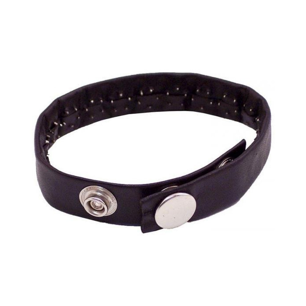 Rouge Pin Prick Cock Strap Black Leather
