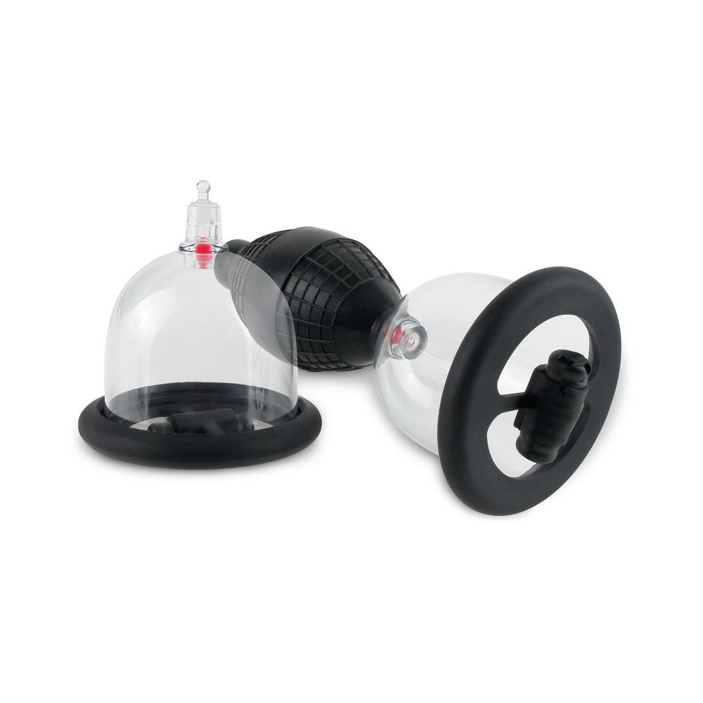 Fetish Fantasy Vibrating Nipple Pleasure Cups Black