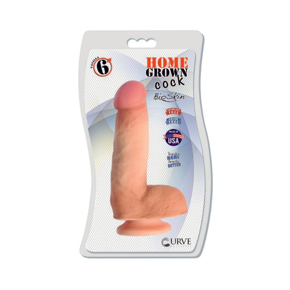 Home Grown Cock Bioskin 6 inches Beige
