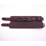 Rouge Plain Leather Wrist Cuffs