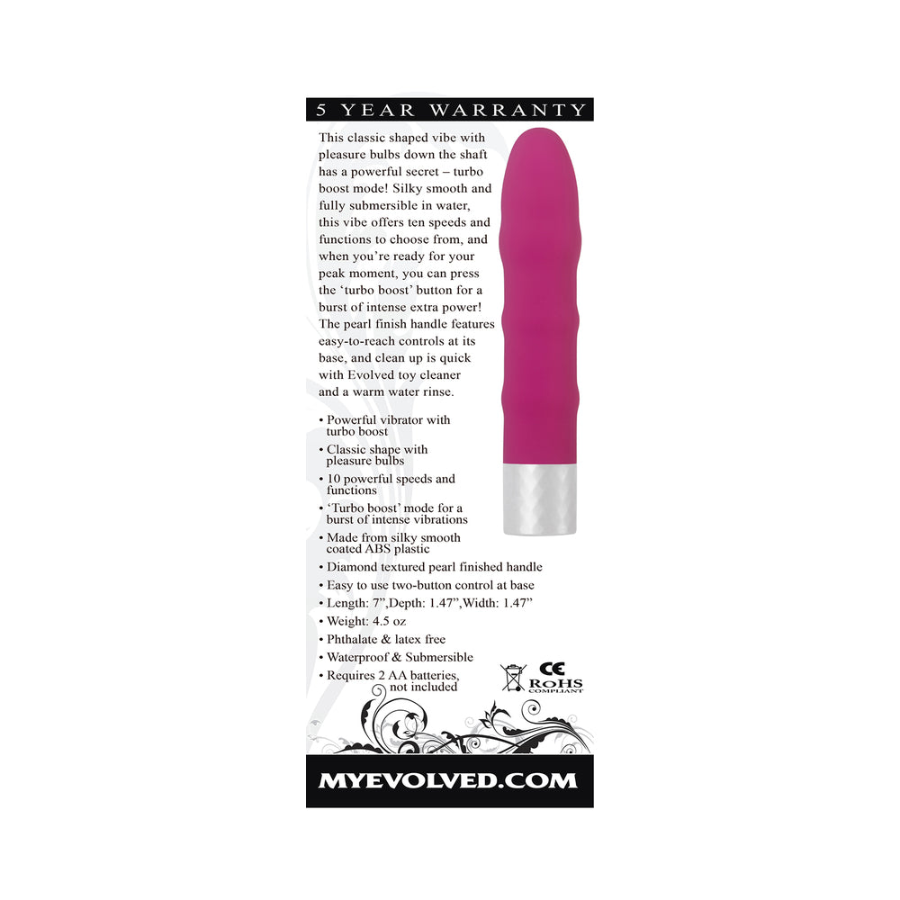 The Ignite Turbo Boost Plastic Vibrator Pink