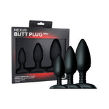 Nexus Butt Plug Trio 3 Butt Plugs Black