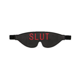 Ouch! Blindfold - SLUT - Black