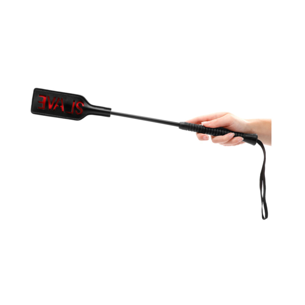 Ouch! Crop - SLAVE - Large - Black