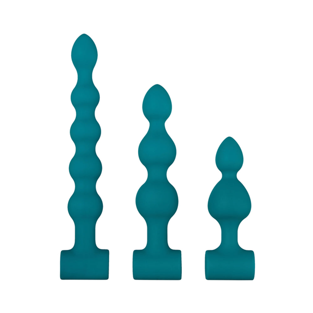 A&E Vibrating Bumpy Bead Set Teal
