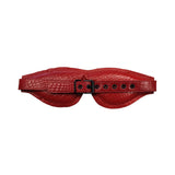 Leather Padded Blindfold Burgunday & Black Accessories
