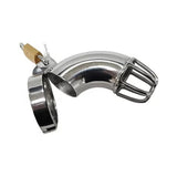 Stainless Cock Cage With Padlock  In Clamshell