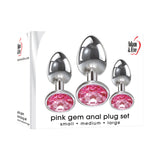 A&e Pink Gem Anal Plug Set