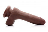 7 Inches Ultra Real Dual Layer Suction Cup Dildo Brown
