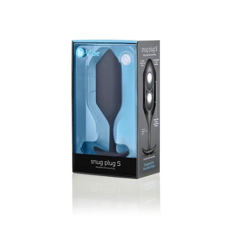 B-Vibe Snug Plug 5 Black Large Butt Plug